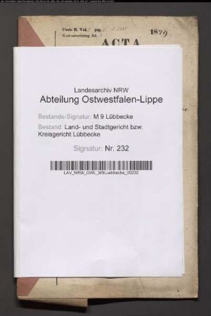 Erblasser: Baare, Franz Ludwig; Erblasser: Baare, Caroline, geb. Haccius: