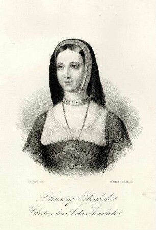 Bildnis von Elisabeth (1501-1526) Königin von Dänemark