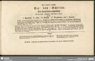 Die LXXIX. Tabelle