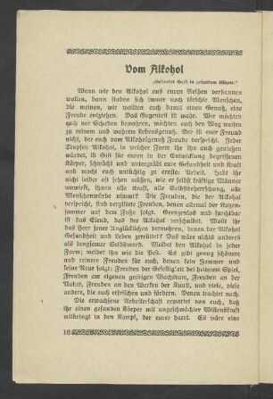 Vom Alkohol