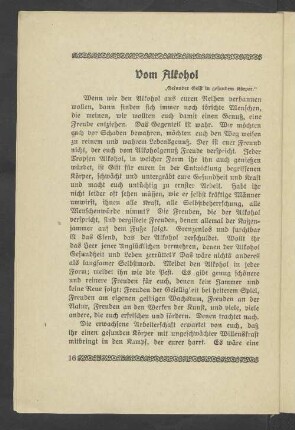 Vom Alkohol