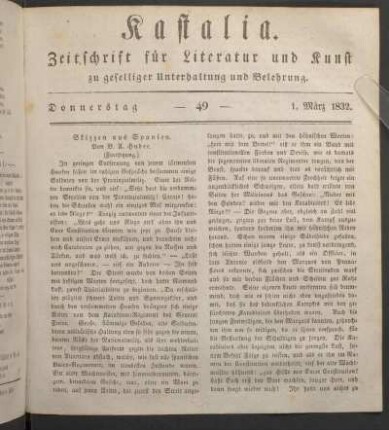 Ausgabe vom 27. Februar 1832.