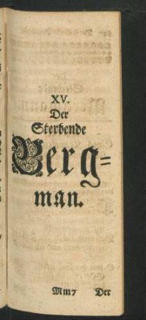 XV. Der Sterbende Bergman