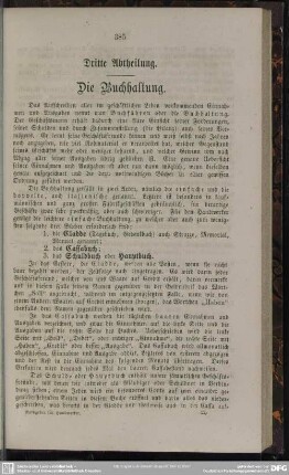 Dritte Abtheilung. Die Buchhaltung