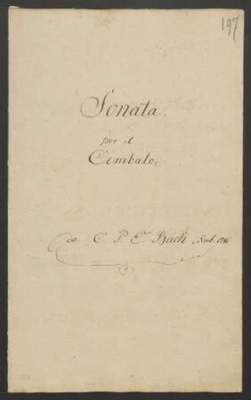 Sonaten; cemb; c-Moll; H 298; Wq 65.49