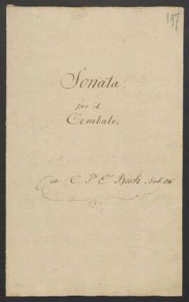 Sonaten; cemb; c-Moll; H 298; Wq 65.49