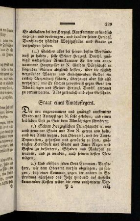 339-349, Staat eines Amtspflegers; ...