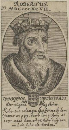 Bildnis des Robertus, König von Frankreich