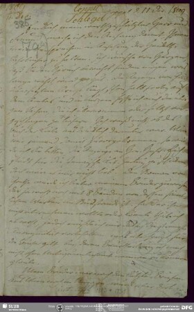 Eigenh. Brief von August Wilhelm von Schlegel an Johann Georg Zimmer, Coppet, 11.12.1809