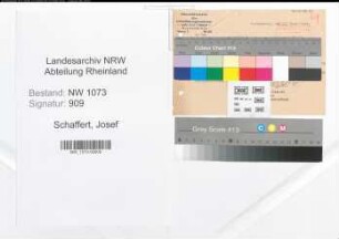 Entnazifizierung Josef Schaffert , geb. 17.10.1889 (Polizist)