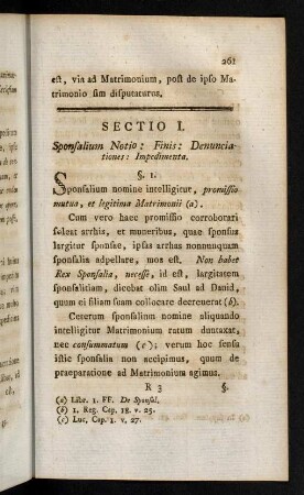 261-273, Sectio I. - Sectio III.
