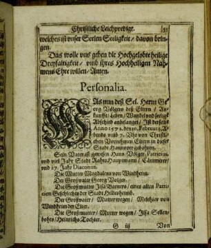 Personalia.