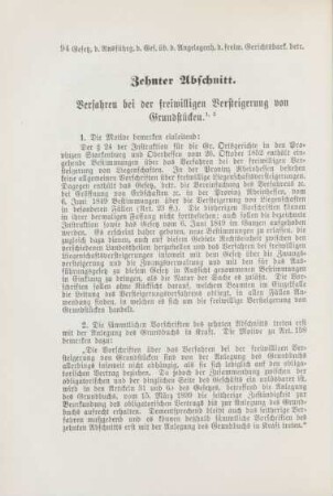 Zehnter Abschnitt. Verfahren bei der freiwilligen Versteigerung von Grundstücken