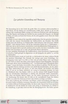 Zur gotischen Gewandung und Bewegung