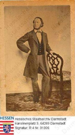 Carrière, Moritz, Prof. Dr.phil. (1817-1895) / Porträt, neben Stuhl stehend, Ganzfigur