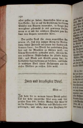 Zwey und dreyßigster Brief. Wien