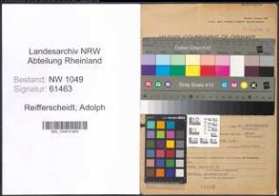 Entnazifizierung Adolph Reifferscheidt , geb. 11.02.1904 (Beamter)