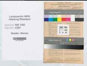 Entnazifizierung Werner Mueller, geb. 30.09.1915 (Zollassistent)