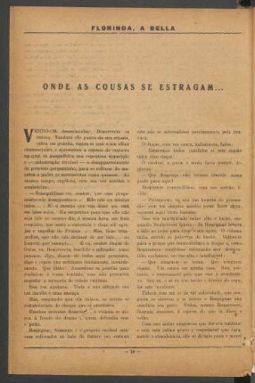 Onde as cousas se estragam...