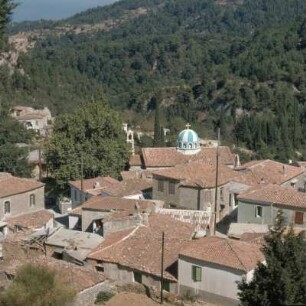 Samos. 476km2, 41000 Einwohner. Bergdorf Agii Theódori im Westen