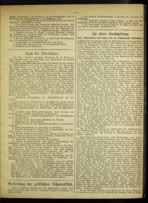 Aufhebung der geistlichen Schulaufsicht