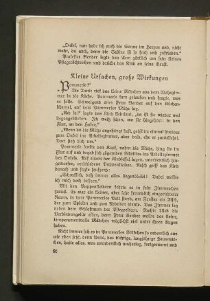 Kleine Ursachen, große Wirkungen