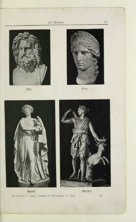 Zeus, Hera, Apollo und Artemis