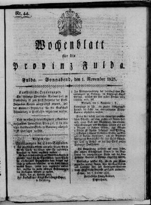 Nr. 44, Ausgabe vom 1. November 1823
