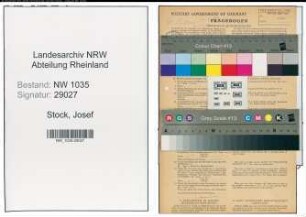 Entnazifizierung Josef Stock , geb. 21.12.1905 (Angestellter)