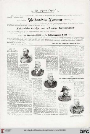 An unsere Leser