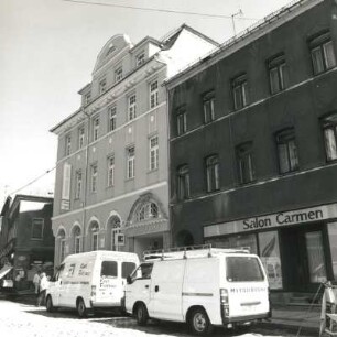 Auerbach, Friedensstraße 10. Geschäftshaus der Merkur Bank (um 1910). Straßenansicht
