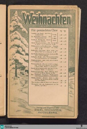 Weihnachtslied : salzburgisches Volkslied