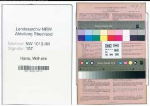 Entnazifizierung Wilhelm Hans , geb. 07.01.1902 (Schlosser)