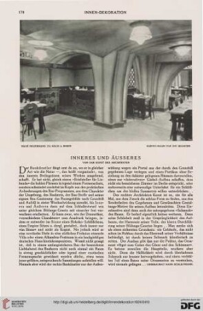 35: Inneres und Äusseres : von der Kunst des Architekten