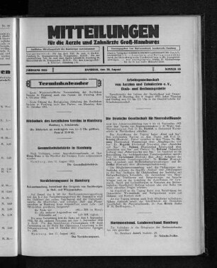 Jahrgang 1932, Hamburg, den 28. August, Nummer 35