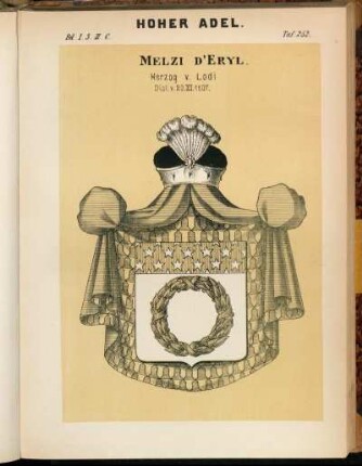 Taf. 252. Melzi D'Eryl, Herzog v. Lodi Dipl. v. 20. XII. 1807.