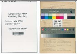 Entnazifizierung Stefan Kowalewicz , geb. 13.12.1898 (Hauer)