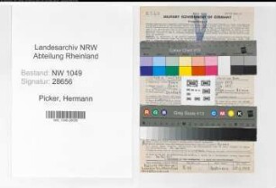 Entnazifizierung Hermann Picker , geb. 11.03.1888 (Beamter)