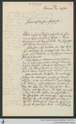 Brief vom 21.07.1901.