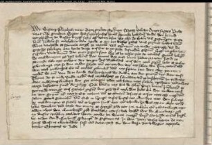 Das Kloster Nazareth stellt eine Urkunde aus in Bezug auf den Bau desselben zu Stormede.