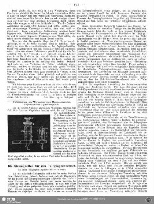 Die Stromquellen für den Telegraphenbetrieb