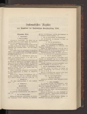 Systematisches Register