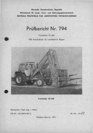Frontlader DL 650