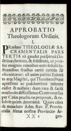 Approbatio Theologorum Ordinis
