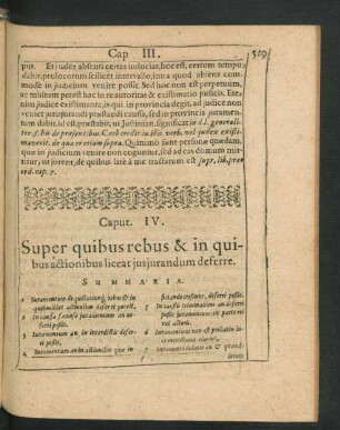 Caput IV. Super quibus rebus & in quibus actionibus liceat iusiurandum deferre.