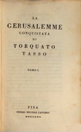 La Gerusalemme conquistata, 1