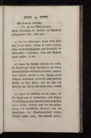 VI. zu den Wundärzten