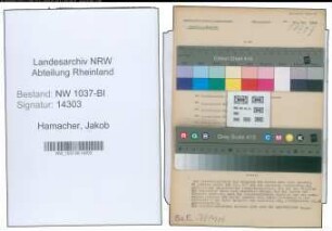 Entnazifizierung Jakob Hamacher , geb. 20.10.1896 (Abt.Leiter)