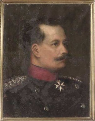 Freiherr Gustav von Starkloff, General der Kavallerie in Generalstabsuniform mit Orden, Brustbild in Profil
