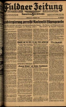 Ausgabe vom Montag, den 03. November 1941.